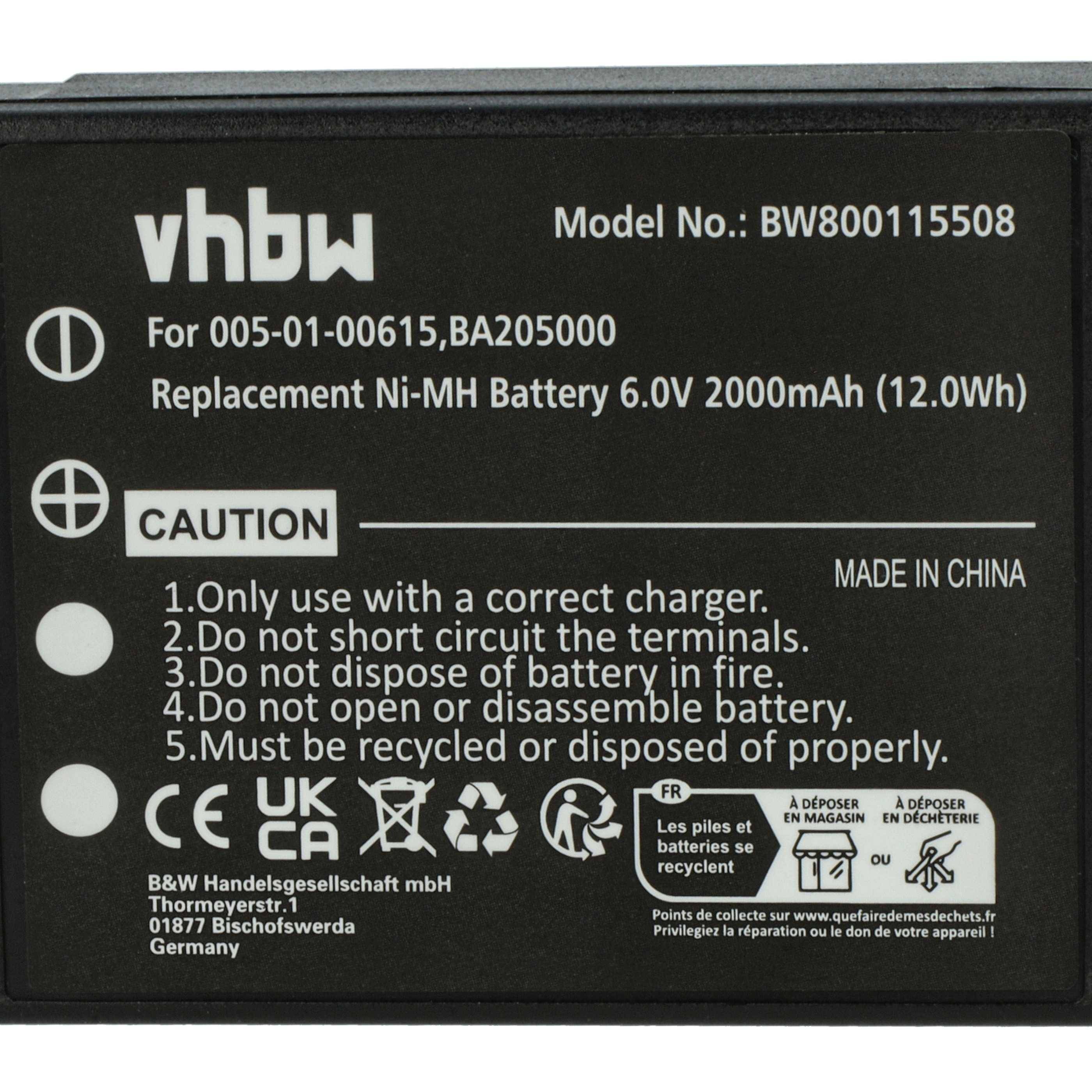 vhbw 2x Akku Ersatz für HBC 005-01-00615 | BA205000, BA206000, BA205030 für Industrie-Funkfernsteuerung Fernbedienung-3