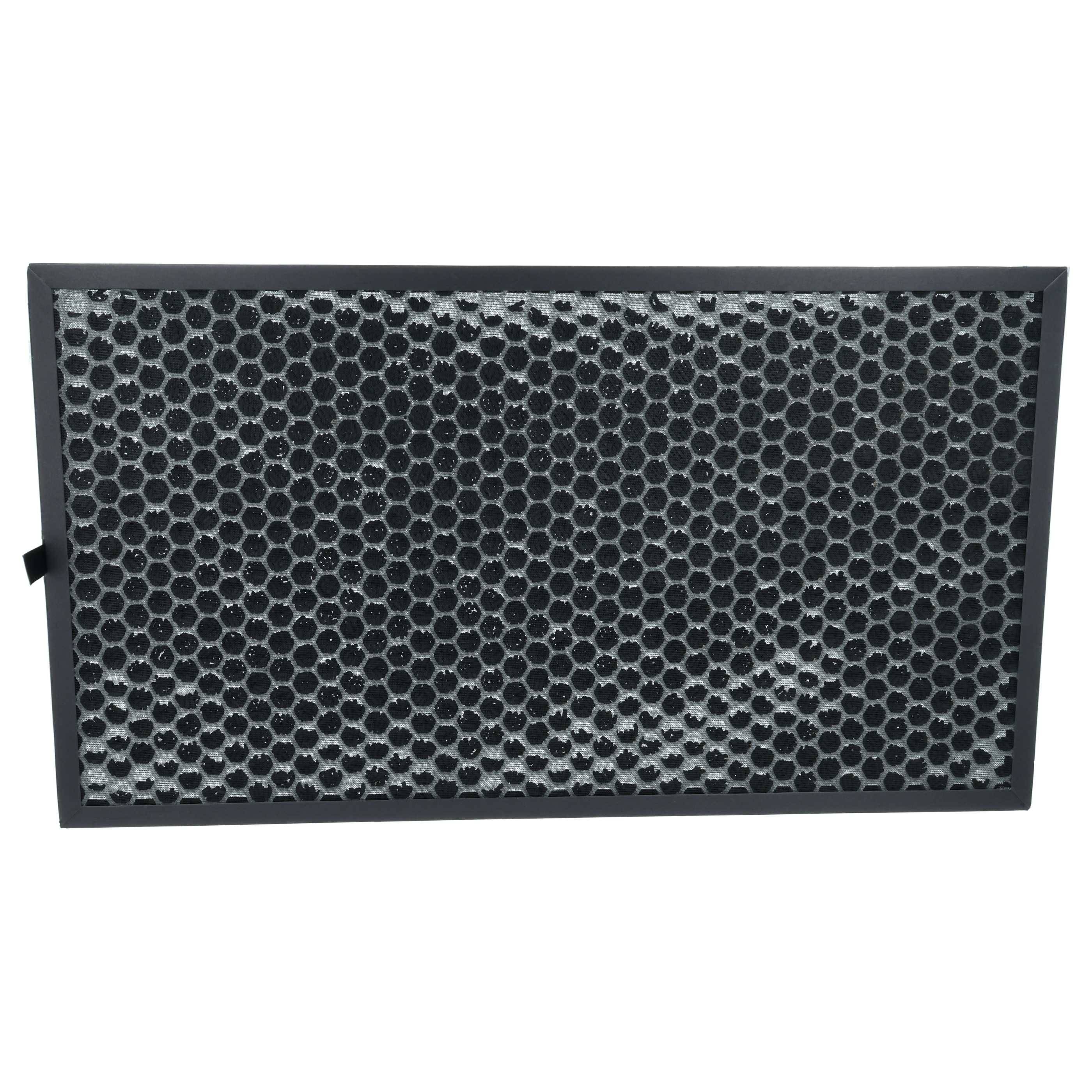 vhbw Aktivkohlefilter kompatibel mit Sharp KC-860E | KC-C150E Luftreiniger - Luftfilter Schwarz-1
