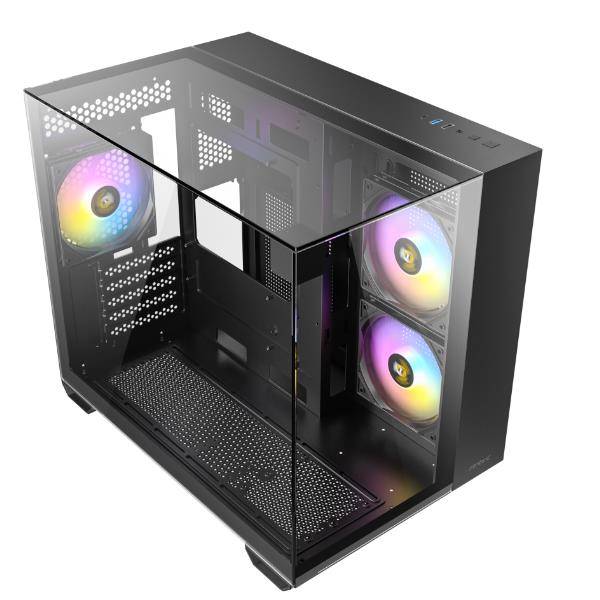 BOITIER MINI TOUR MICRO-ATX ANTEC CX600M TRIO RGB AVEC PANNEAUX VITRÉS (NOIR) --0