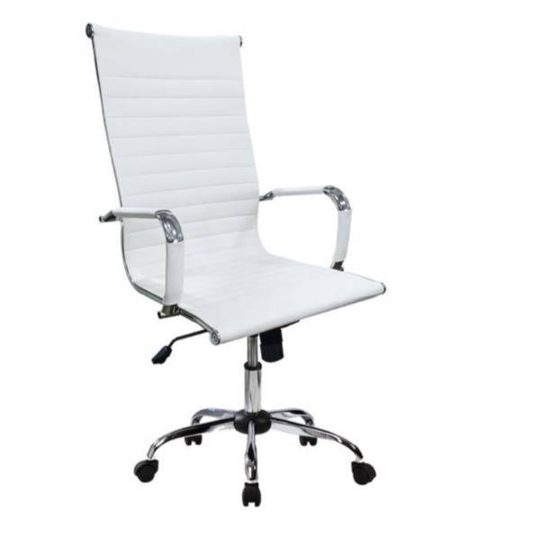 Equip Bürostuhl gerippte Polsterung/hohe Rückenlehne weiß-0