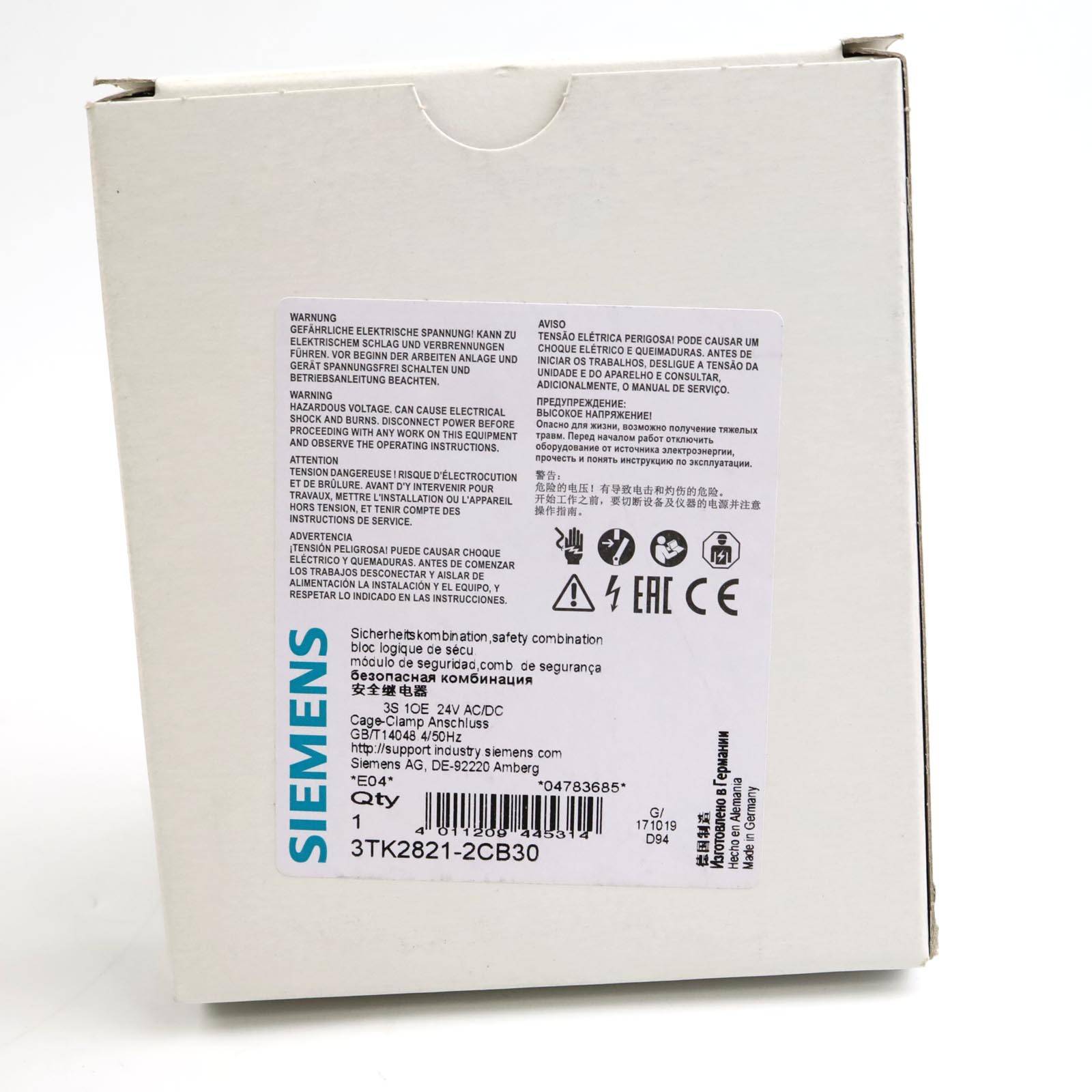 Siemens Sicherheitsschaltgerät 3TK2821-2CB30 OVP-1