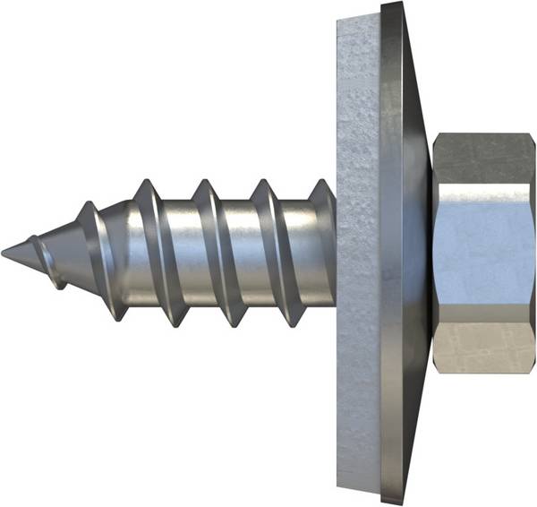Fassadenbauschraube FABA-A Sechskantkopf mit Dichtscheibe E22 6,5 x 25 mm - 100 Stück