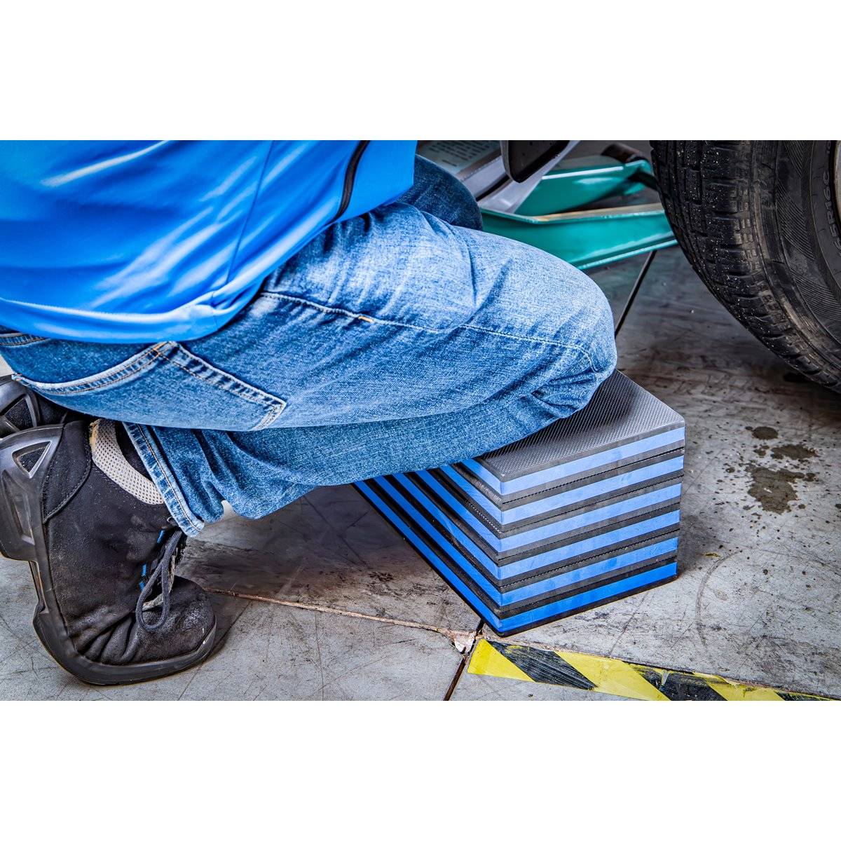 Weichschaum-Knie- und Arbeitsmatte faltbar 3-in-1-3