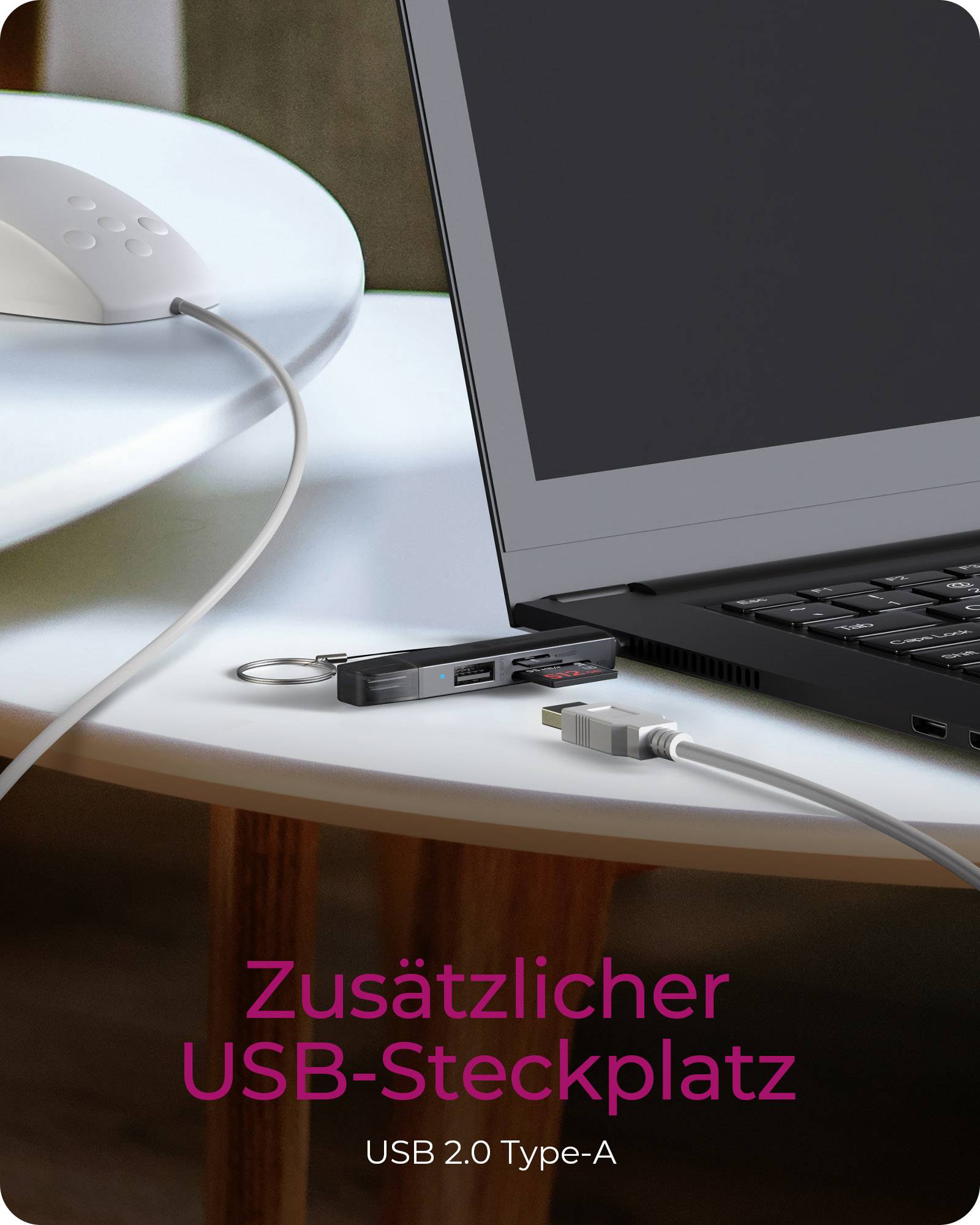 IB-CR203-CU3, Kartenleser 3 in 1, für SD 3.0/MicroSD 3.0 mit USB 2.0 down streamPort, Host USB 3.2 Gen 1 Type-C & -A-2