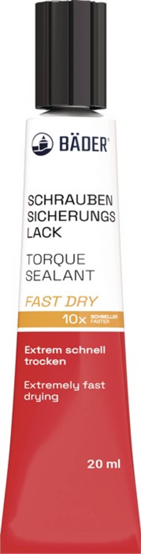 Schraubensicherungslack Fast Dry rot 20ml Tube BÄDER