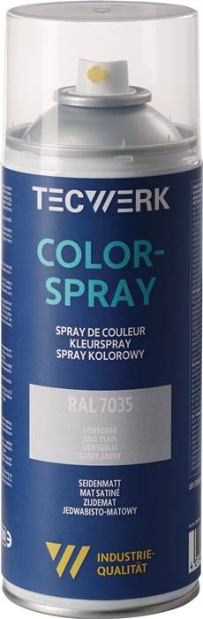 Colorspray lichtgrau seidenmatt RAL 7035 400ml Spraydose TECWERK-0