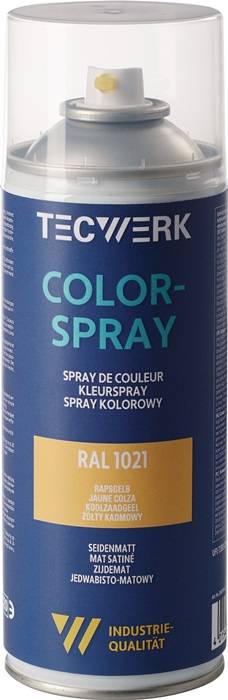 Colorspray rapsgelb seidenmatt RAL 1021 400ml Spraydose TECWERK-0