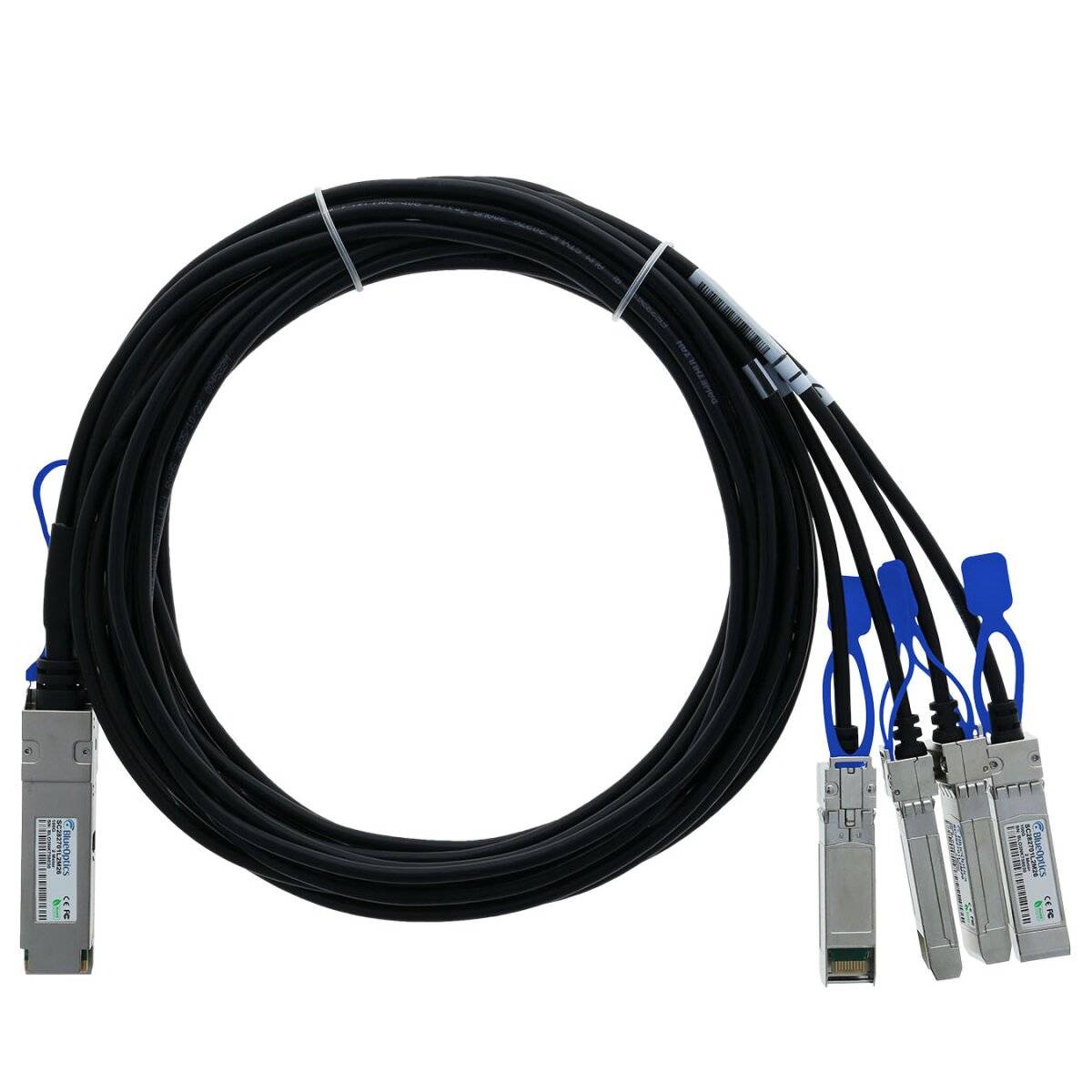 BLUEOPTICS - NVIDIA 980-9I48U-00C02A BlueLAN passives Ethernet, 100GBASE-CR4 QSFP28 auf 4x25GBASE-CR SFP28 Direct Attach-0