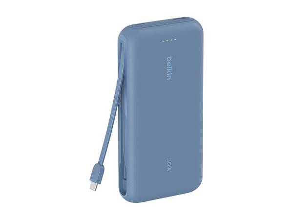 Belkin BoostCharge - Powerbank - mit integriertem Kabel - 20000 mAh - 30 Watt - PD - 3