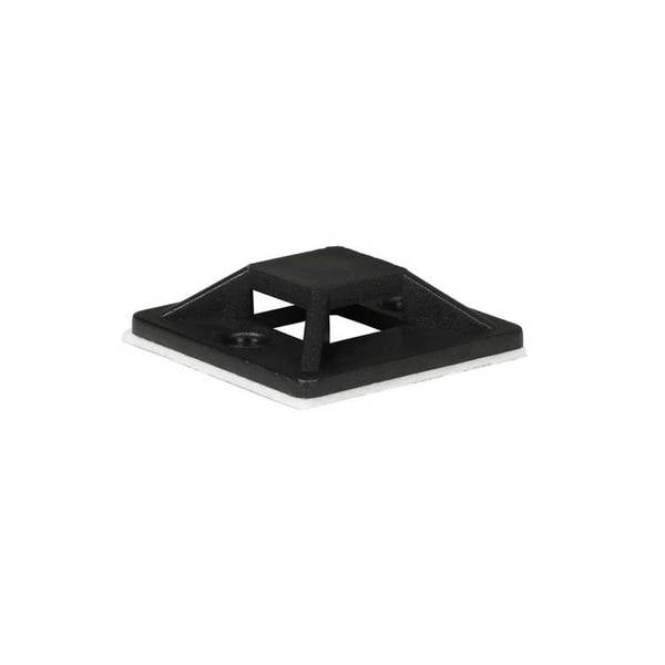 Kabelbinderhalterung - self-adhesive, 25 x 25 mm - 15 cm - Schwarz (Packung mit