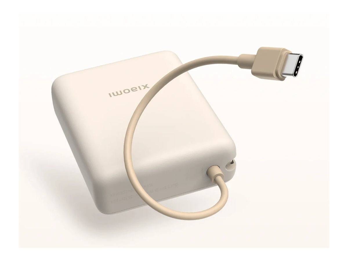 33W Power Bank Integrated Cable Tan - Batterie - 10.000 mAh-0