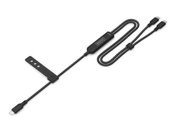 DIGITUS 2-in-1 Ladekabel USB-C 140W, 1,8m schwarz Multimedia-Technik