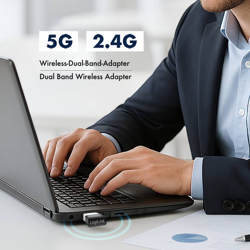 LogiLink WLAN-Adapter USB WLAN 633 Mbps GSM 900/1800 Dualband 3.0-3