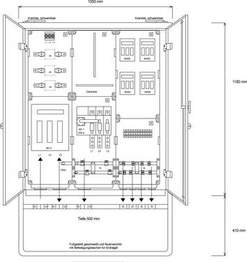 Steidele-Stromvert. Anschluss-Schrank A 250/4