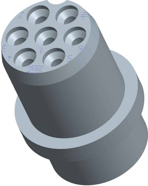 ODU Stift-Iso-Kontakt 207.802.004.007.000