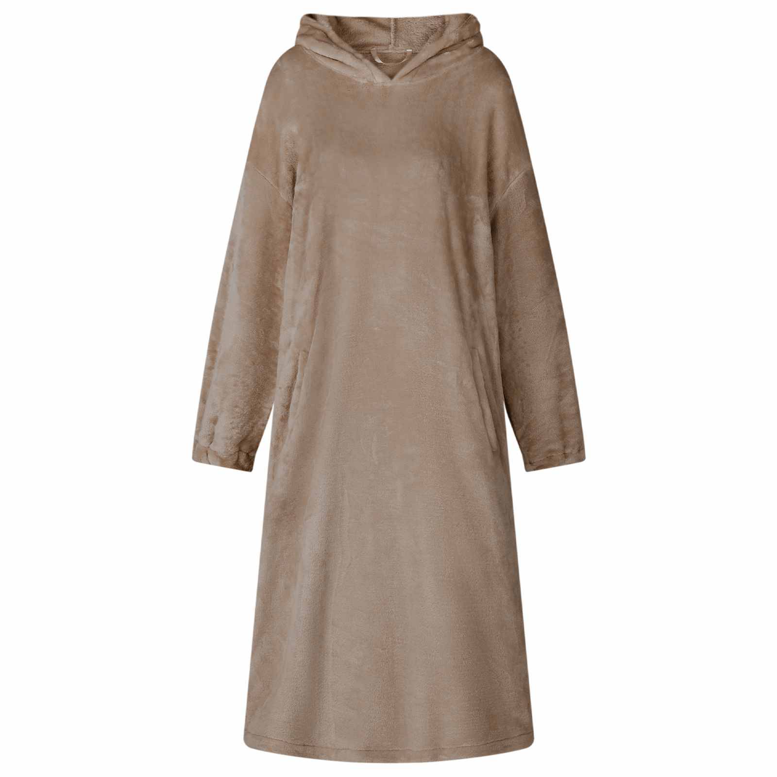 vidaXL Decken-Hoodie Kamel S Flanell-0