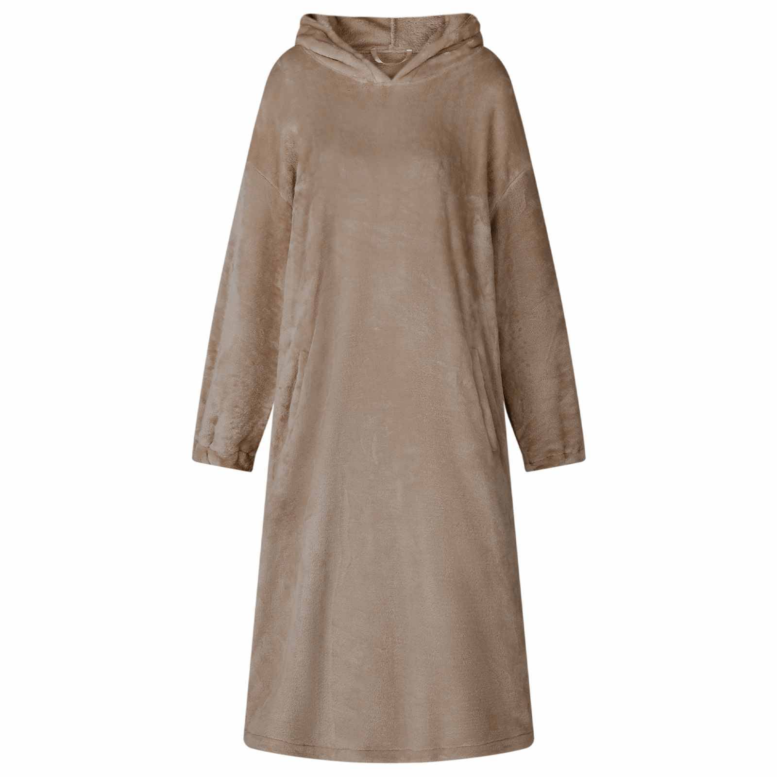 vidaXL Decken-Hoodie Kamel S Flanell