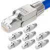 hb-digital Netzwerkstecker CAT 8 RJ45 LSA STP Zinklegierung schmal 8 Stk.