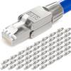 hb-digital 48x Netzwerkstecker CAT 8 RJ45 LSA STP Zinklegierung schmal