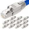 hb-digital Netzwerkstecker CAT 8 RJ45 LSA STP Zinklegierung schmal 12 St.