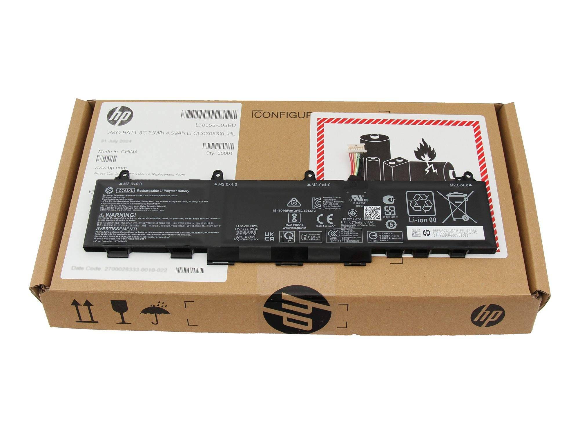 CC03053XL-PL Akku 53Wh Original - Batterie - 4.400 mAh-0