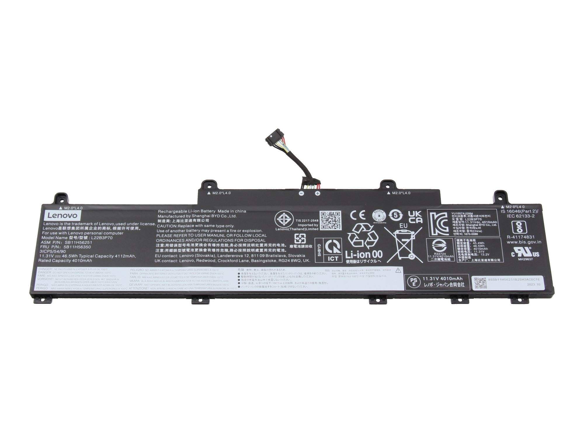LENOVO - Battery Internal 3 Cell 46.5Wh LiIon - Batterie - 4.112 mAh-0