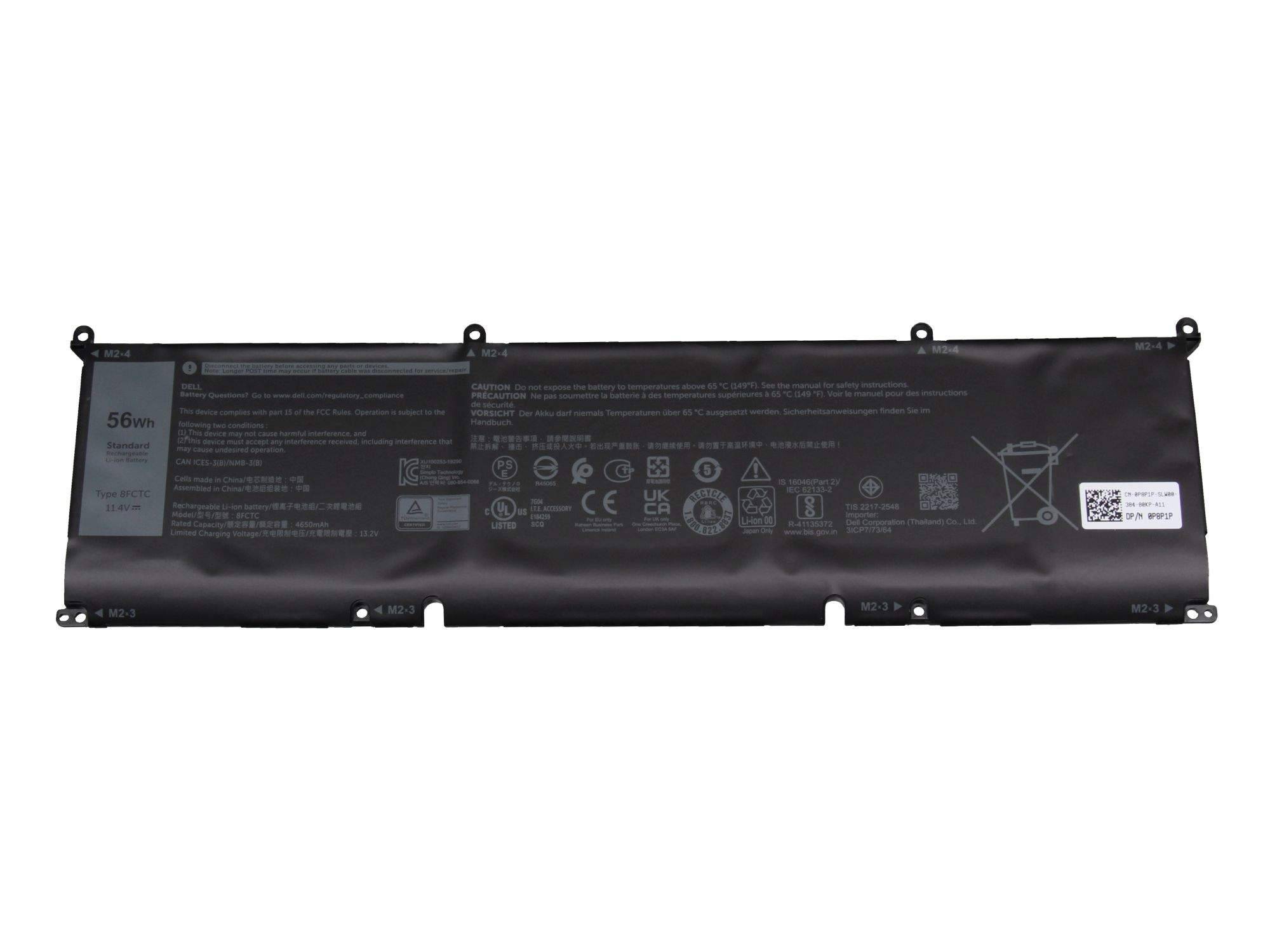 Dell 56Wh lithium-ion battery for laptops - Battery - 4,650 mAh-0