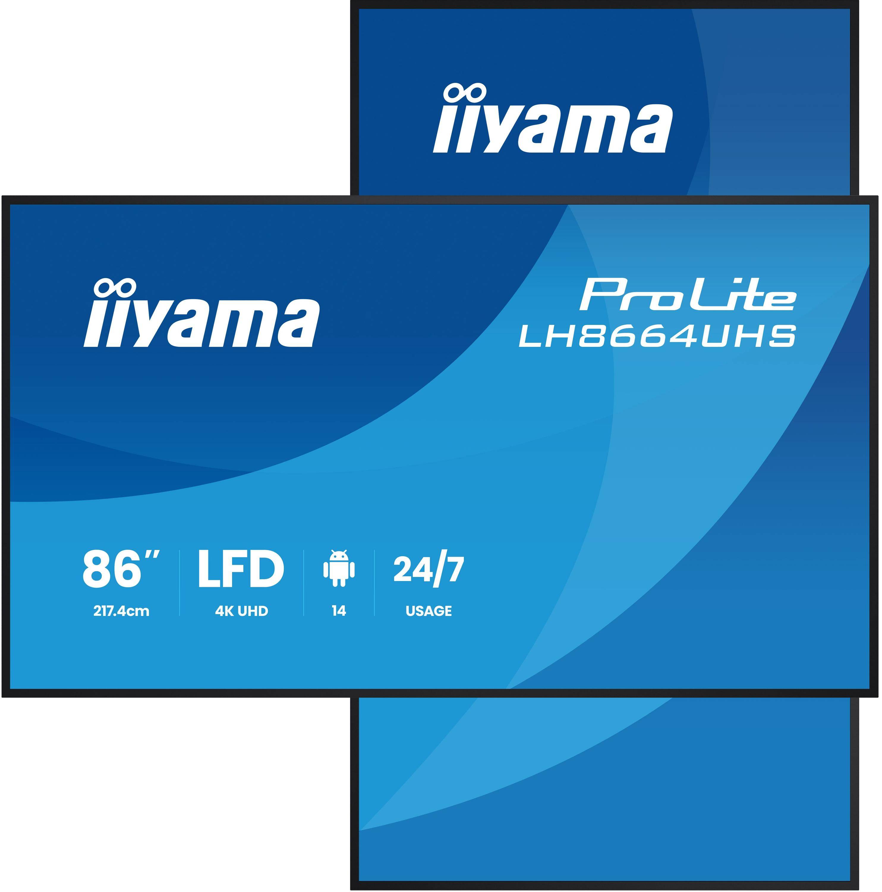iiyama 86"W LCD 4K UHD IPS Black-0