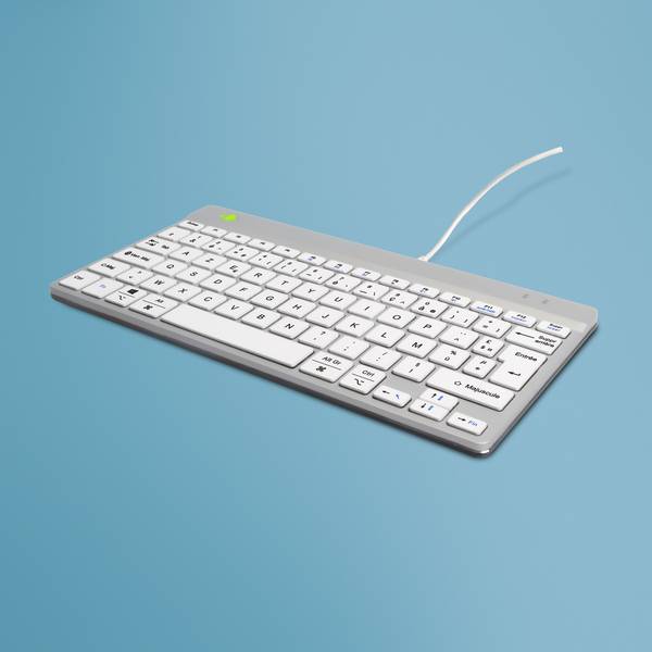 R-Go Compact Break - Tastatur - mit integrierter Pauseanzeige - TL: Französisch, AZERTY
