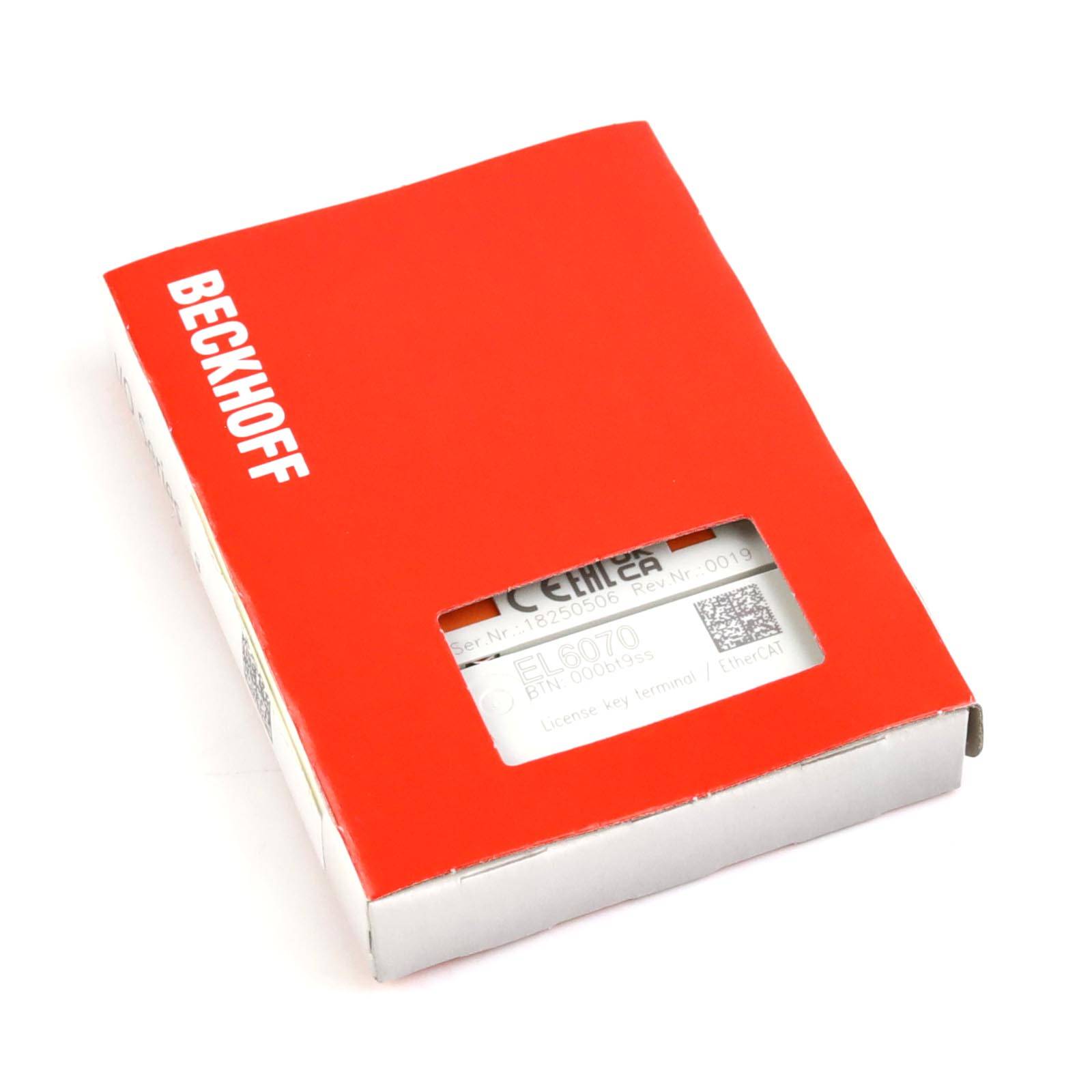 Beckhoff EL6070, EtherCAT-Klemme, License-Key für TwinCAT 3.1-0