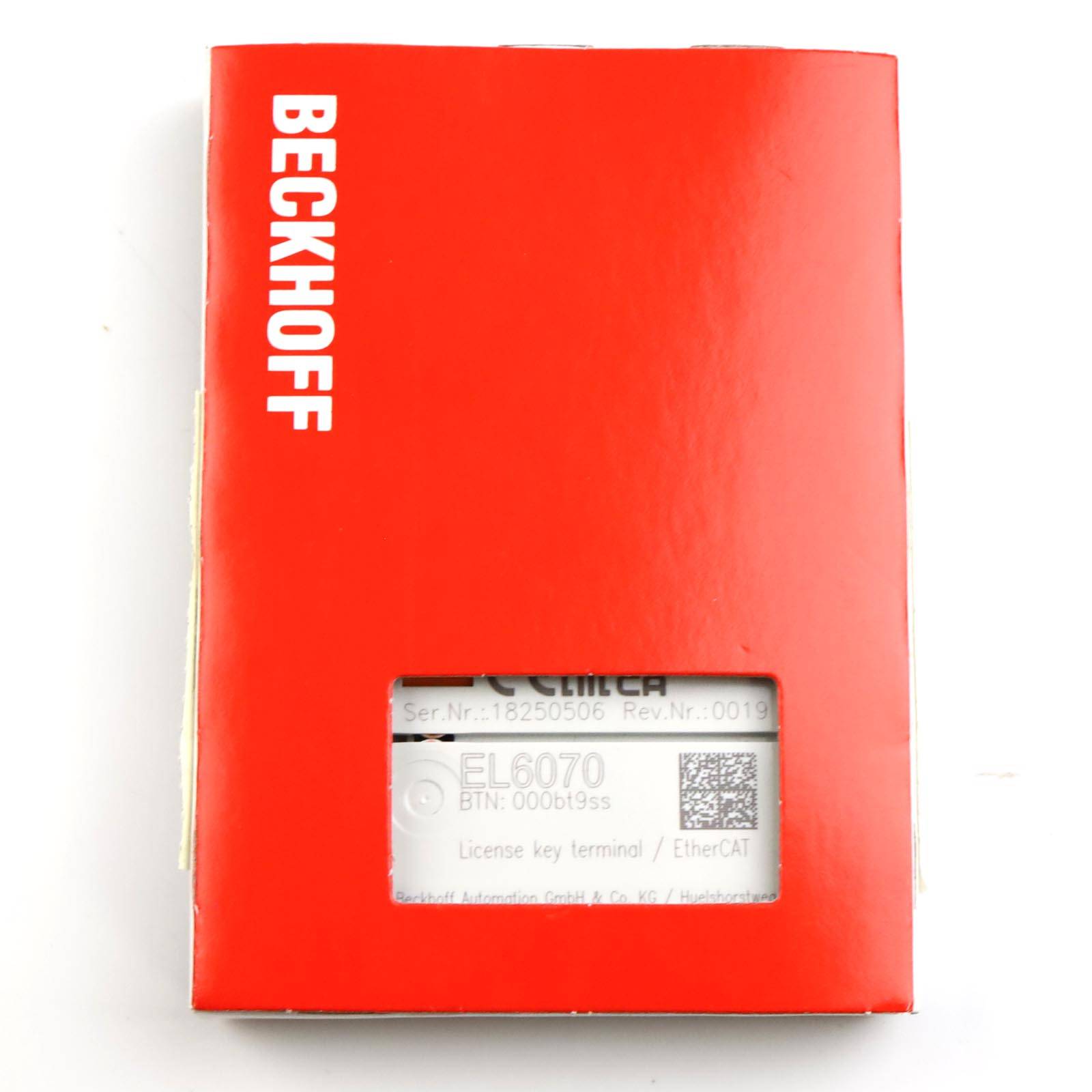 Beckhoff EL6070, EtherCAT-Klemme, License-Key für TwinCAT 3.1-1