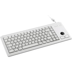 Image of CHERRY Compact-Keyboard G84-4400 PS2 Tastatur Deutsch, QWERTZ, Windows® Grau Integrierter Trackball, Maustasten, 19