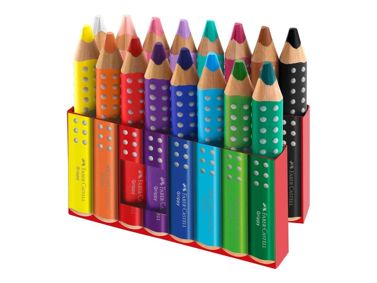 FABER-CASTELL - Buntstift Grippy 16er Set mit Spitzer