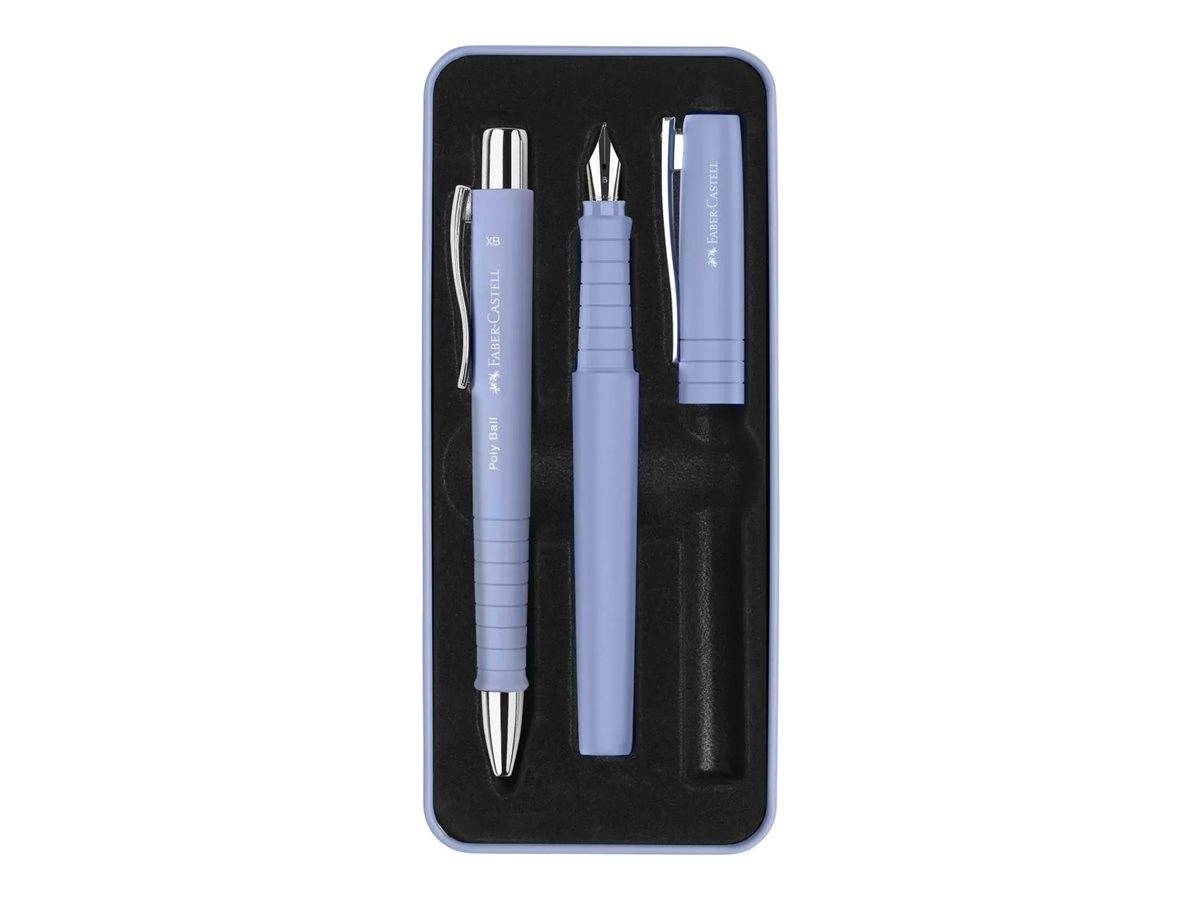 FABER-CASTELL - Set Poly Ball Pen pale iris Füller+KS-0