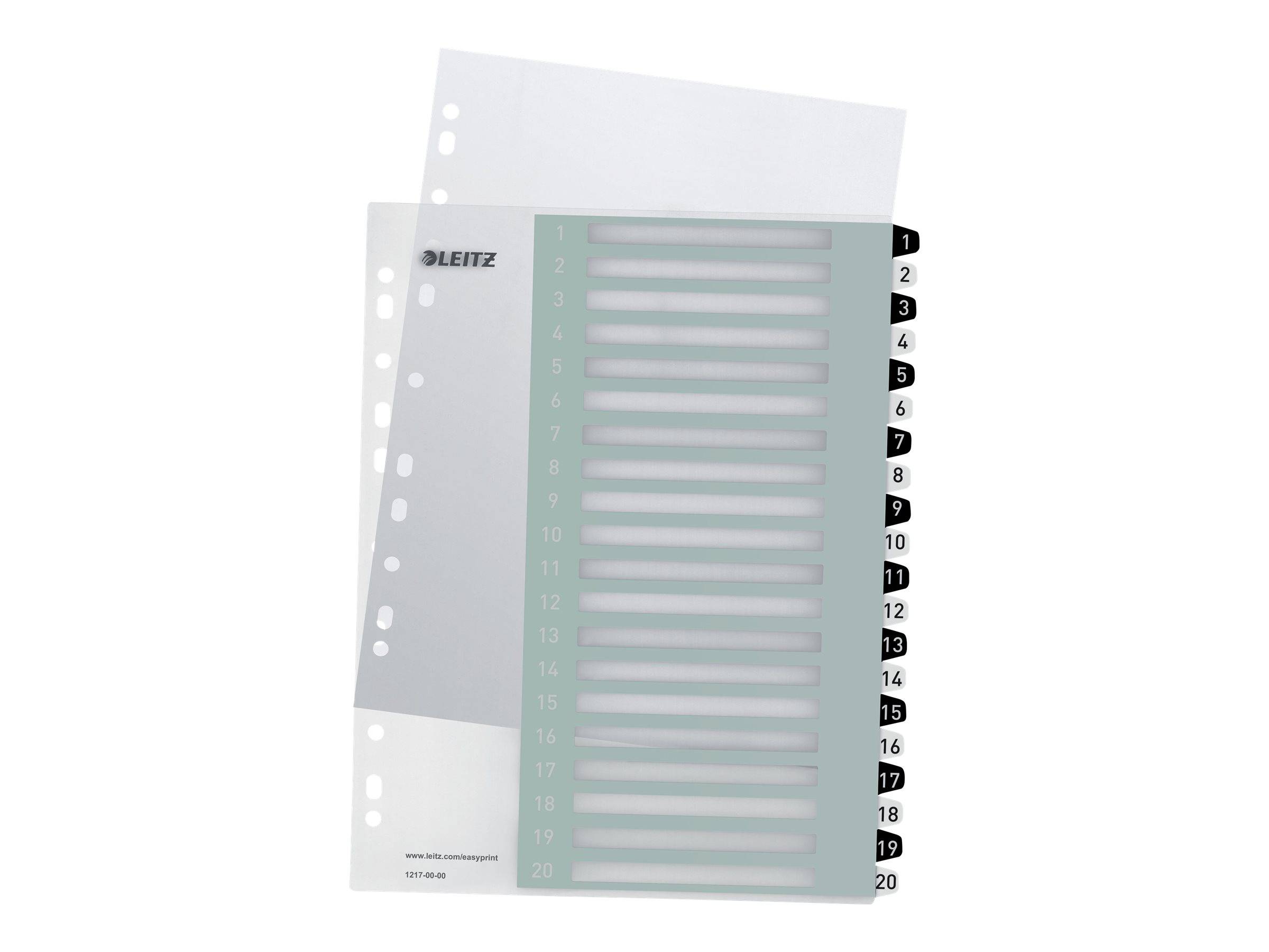 WOW Extra Wide - Trennelement - 20 Teile - vorgedruckt: 1-20 - für A4 (210 x 297-0