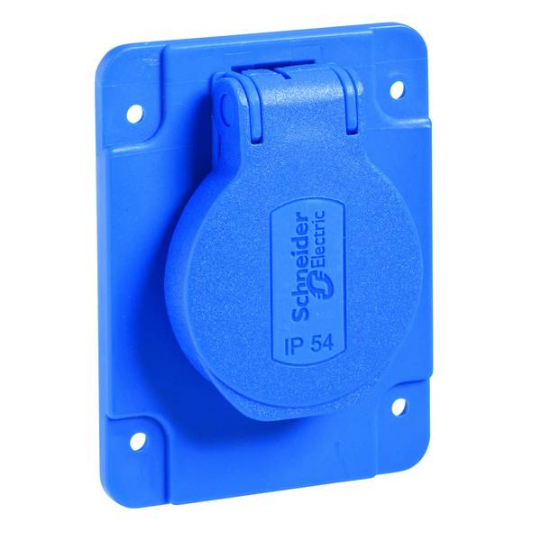 SE PKS62B Schutzkontaktsteckdose, blau, 65x85mm, IP54