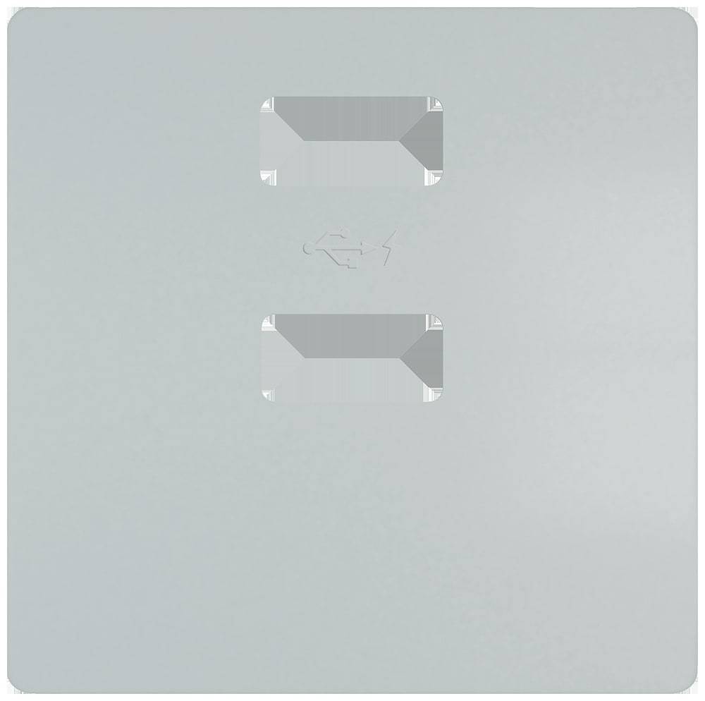 Siemens Dig.Industr. style Abdeckplatte alu Doppel USB Ladegerät 5TG2578-0AM