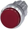 Siemens 3SU10510BB200AA0 3SU1051-0BB20-0AA0 Leuchtdrucktaster Frontring Metall, Hochglanz, rund Knopf Silber, Rot 1 St.