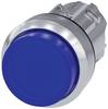 Siemens 3SU10510BB500AA0 3SU1051-0BB50-0AA0 Leuchtdrucktaster Frontring Metall, Hochglanz, rund Knopf Silber, Blau 1 St. Piece