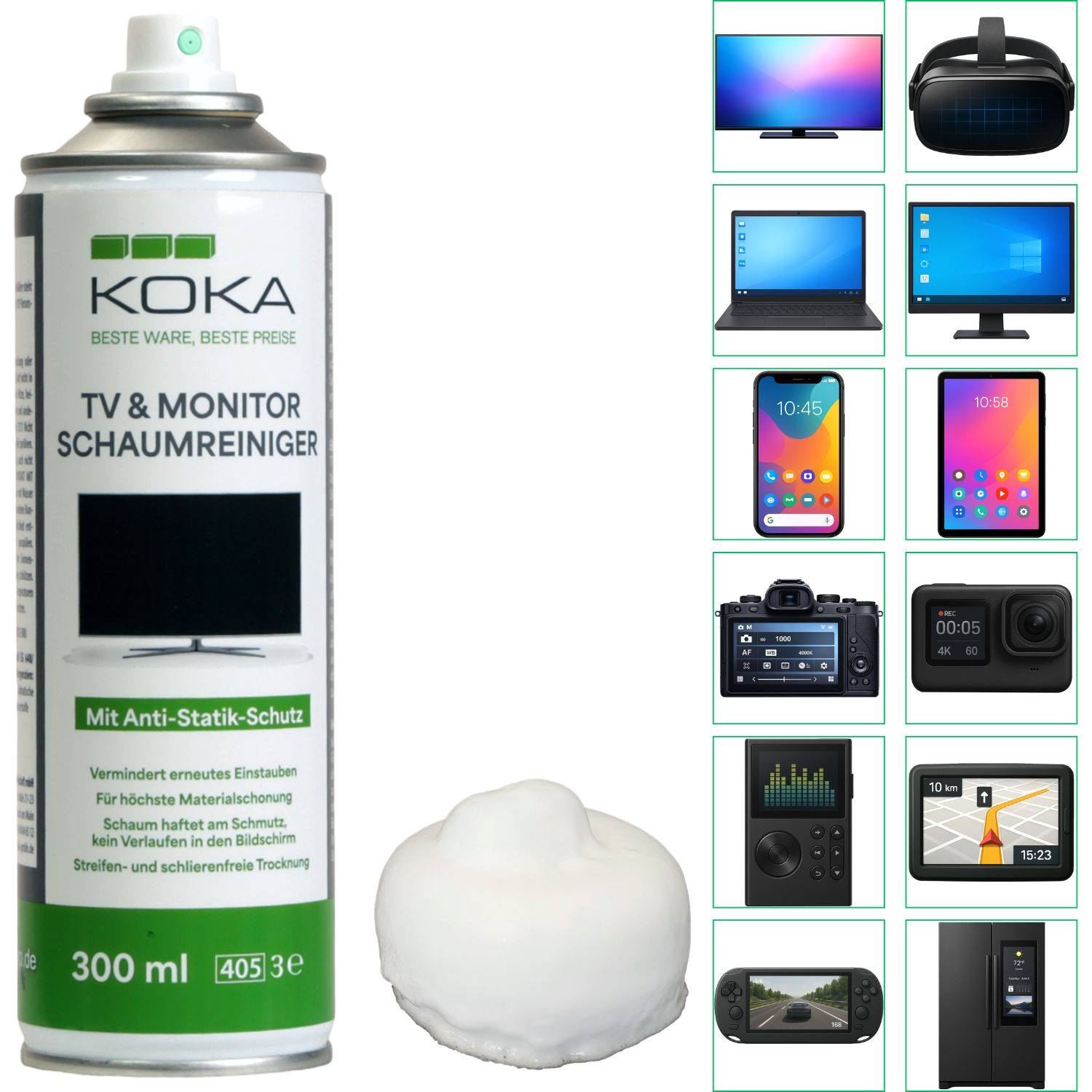 6x TV & Monitor Schaumreiniger je 300ml-3