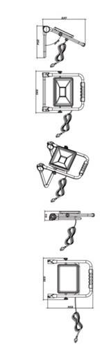 LED-Strahler 50 W 3660 lm 5m H07RN-F 3x1mm² IP65 TECWERK-2