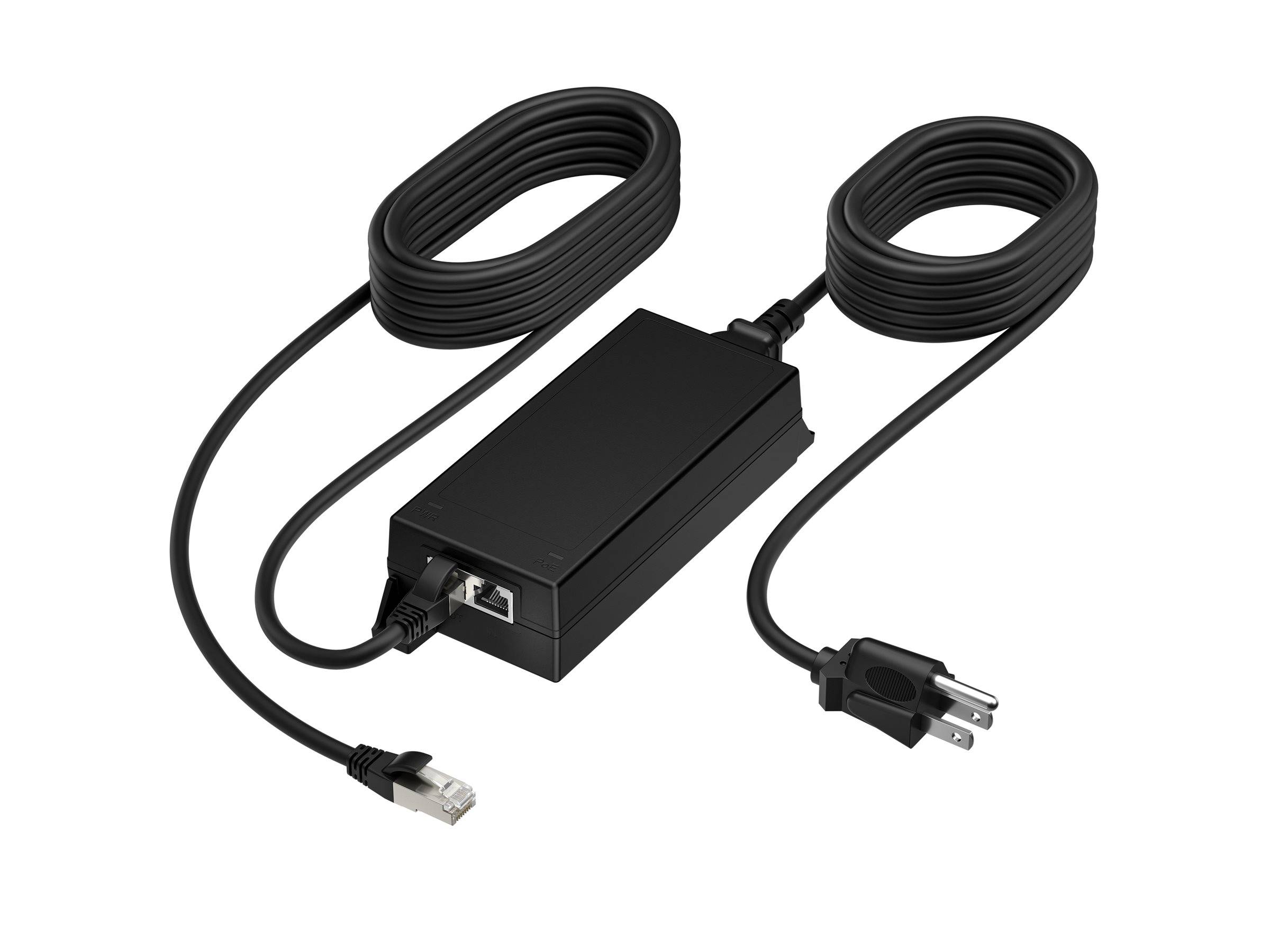 poly PoE++ 65 W 2,5 G Adapter mit 3,66 m CAT6A-Kabel und Netzkabel-0