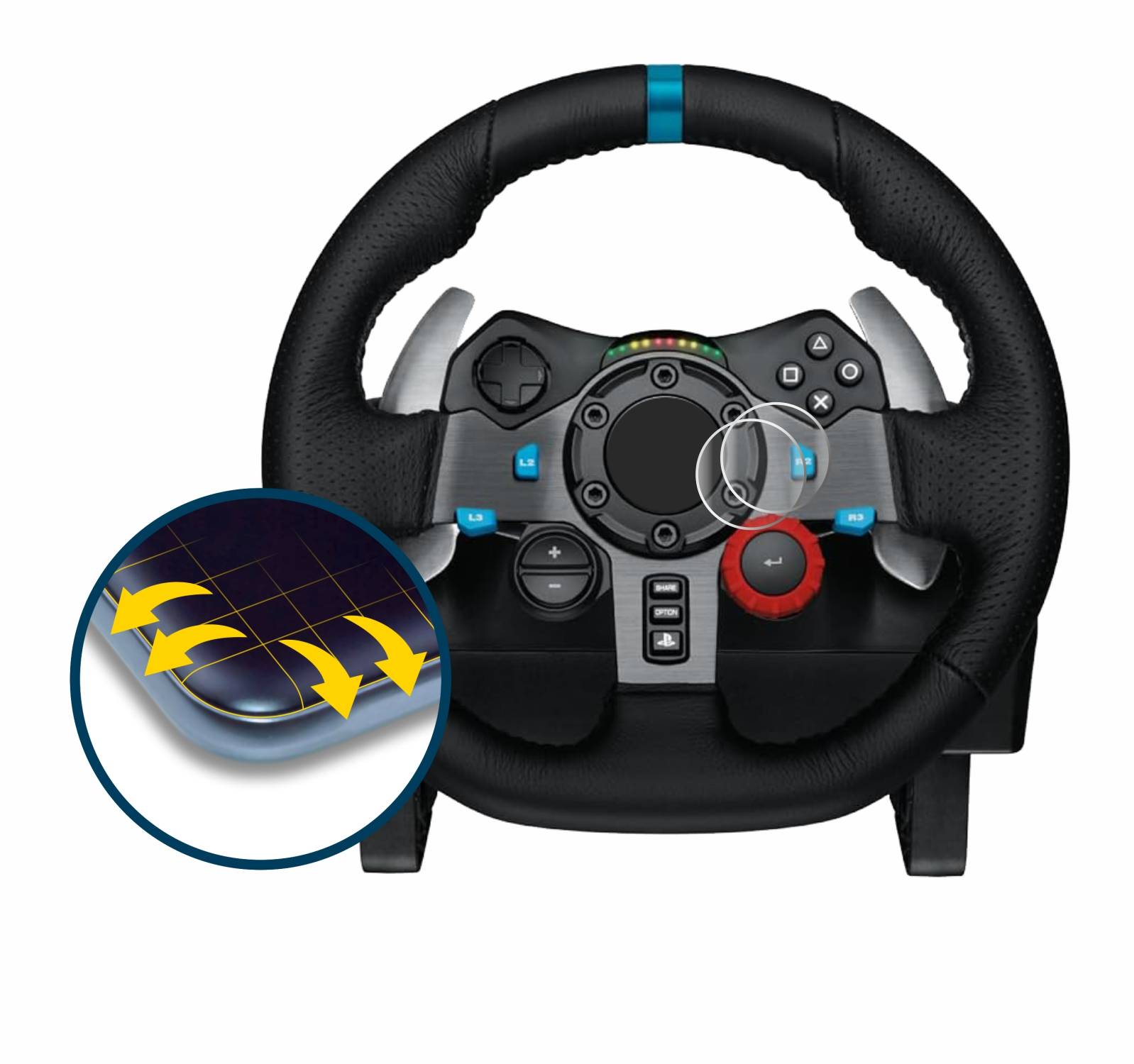 2x BROTECT Flex Fullscreen Schutzfolie für Logitech G29 Driving Force Gaming Rennlenkrad Full-Screen Curved Transparent-4