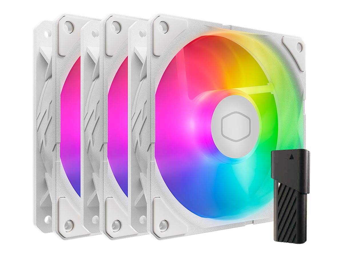 Cooler Master SickleFlow Edge 120 - White Edition - Gehäuselüfter - 120 mm - weiß (Packung mit 3)-0