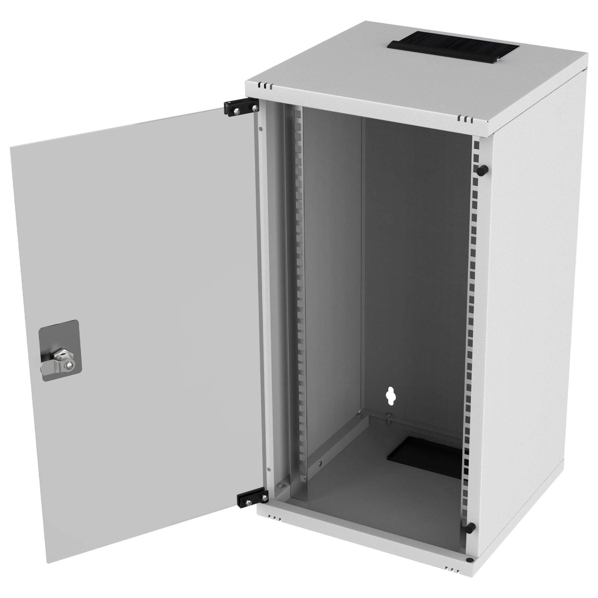10 Zoll Netzwerkschrank 12HE Wandgehäuse Serverschrank abschließbar mit Glastür SOHO 12U-2