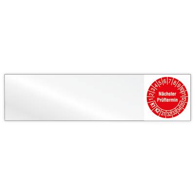 Kabelprüfplakette, Nächster Prüftermin K1/K2, Jahr 2031 - 2035, Vinylfolie, 100 x 25 mm, 80/Heft-0