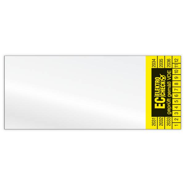 Kabelprüfplakette, EC Elektro Check geprüft gemäß VDE, 2031 - 2036, Vinylfolie, 60 x 25 mm, 80/Heft