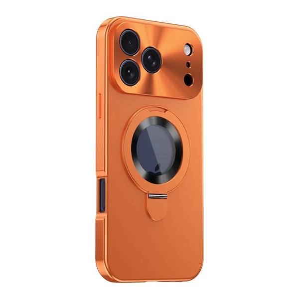 Metall Hülle für Apple iPhone 17 Pro Max mit MagSafe Privacy Full Cover Orange