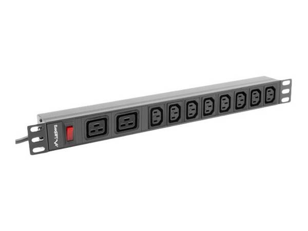 Lanberg PDU-02I1908I-0200-C20-BK - Stromverteilungseinheit (Rack - einbaufähig)