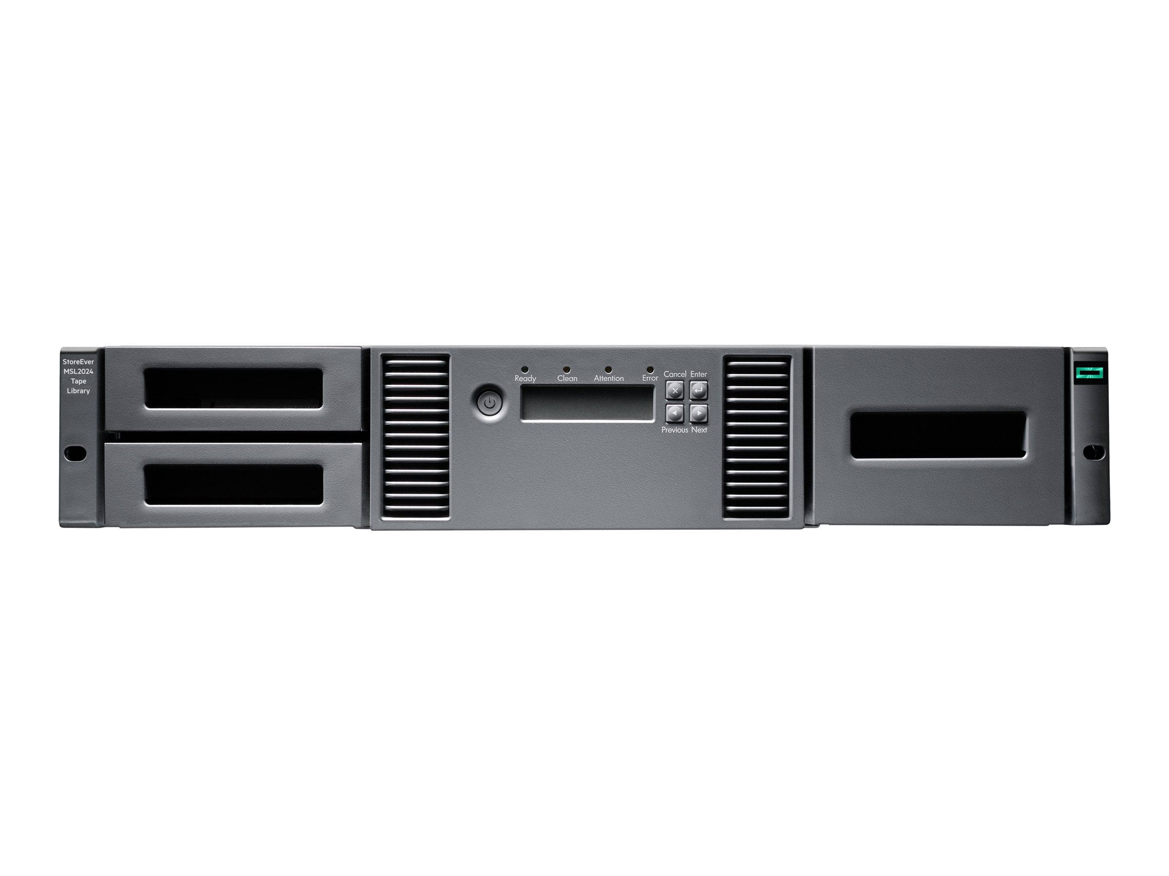 HPE Storage MSL2024 - Bandbibliothek - 288 TB / 720 TB - Steckplätze: 24 - LTO Ultrium (12 TB / 30 TB)-0